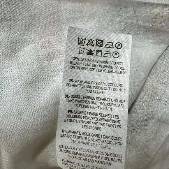 Boden Dress Womens 10 Regular Notch Neck Cotton Opulent Garden Ivory Fit Flare - Picture 8 of 14